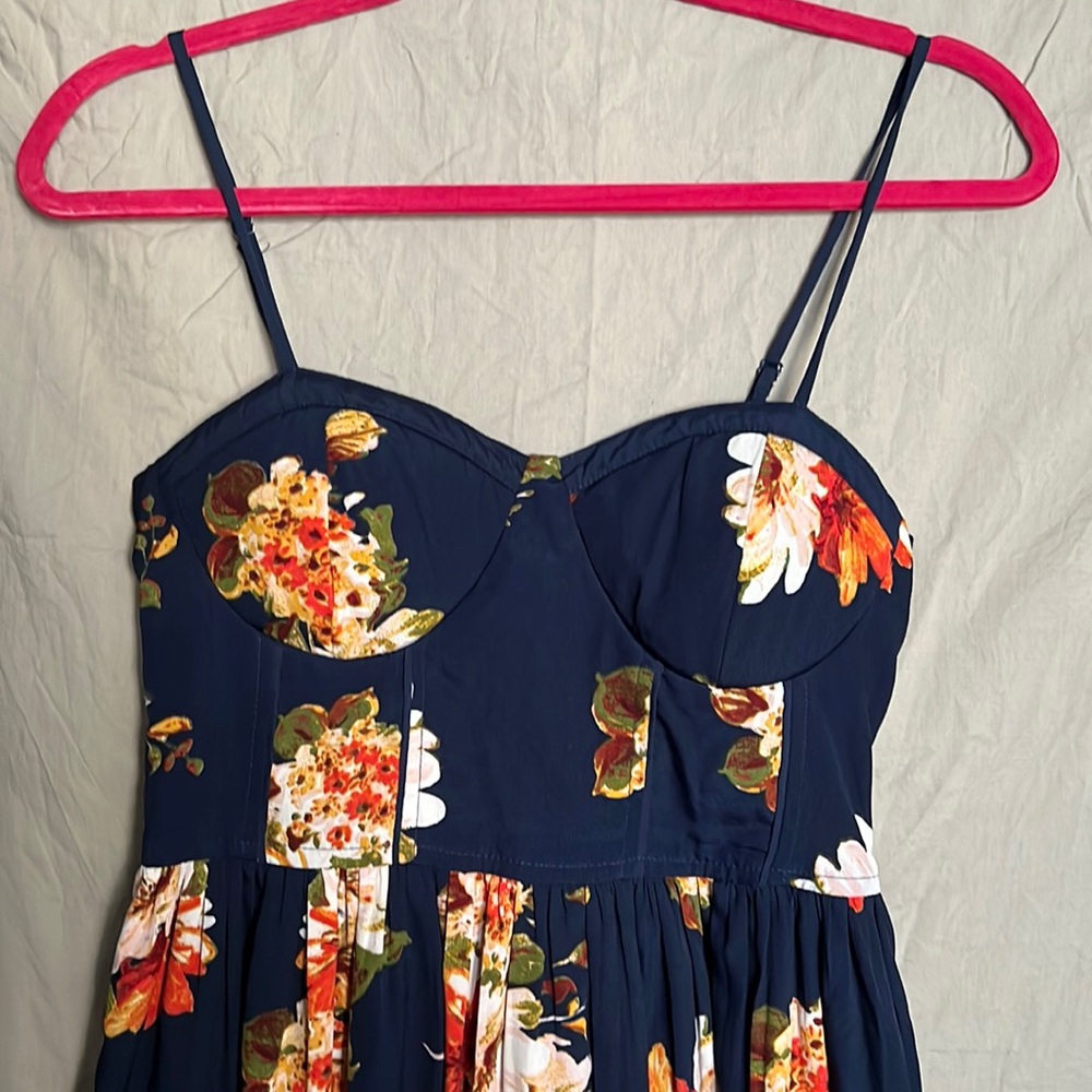 Navy blouse dress